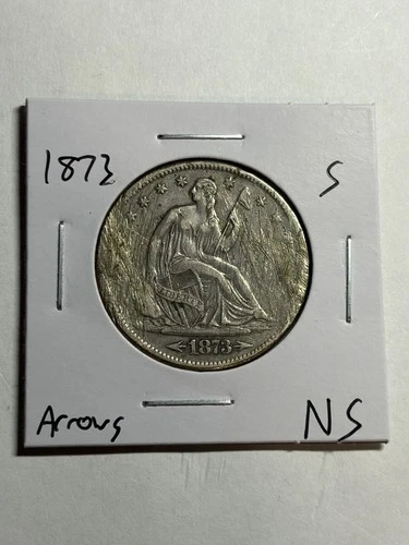 1873-S Seated Liberty Half Dollar 50c XF Details Tough Date