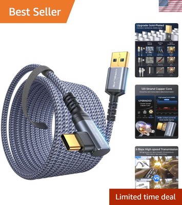 16 FT VR Link Cable for Oculus/Meta Quest   Gold-Plated & High-Speed Transfer