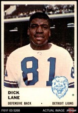 1961 Fleer #84 Dick Lane Lions HOF Western Nebraska 6 - EX/MT
