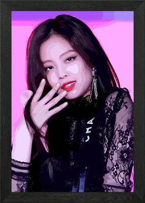 Jennie Kim Portrait Vector Art Framed Wall Art Poster Canvas Print Picture