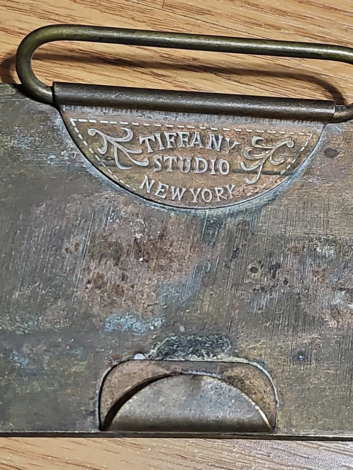 Fivela de cinto Coca-Cola Tiffany Studio New York sensação vintage no topo do mundo - Imagem 3 de 4