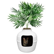 Good Pet Stuff Hidden Litter Box Planter, Decorative Cat Litter Enclosure Wit...