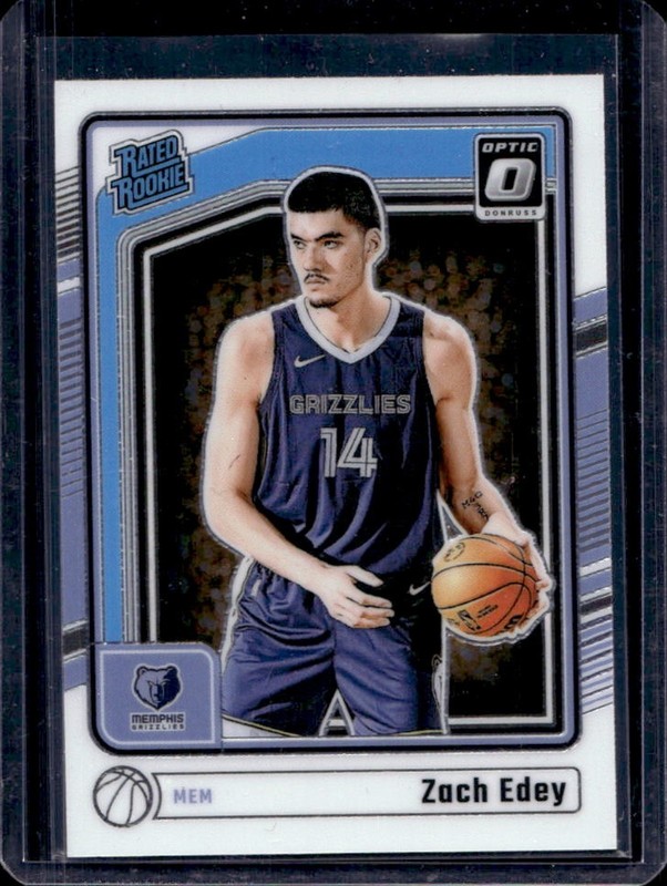 2024-25 Panini Donruss Optic Zach Edey RC Rated #288 Grizzlies Rookie