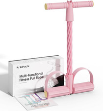 Pedal Resistance Band with Handle,6-Tubes Elastic Pull Rope Fitness Foot Pedal R