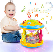 Baby Toys 6 to 12 Months Ocean Projector Baby Light up Toys Musical Tummy Time I