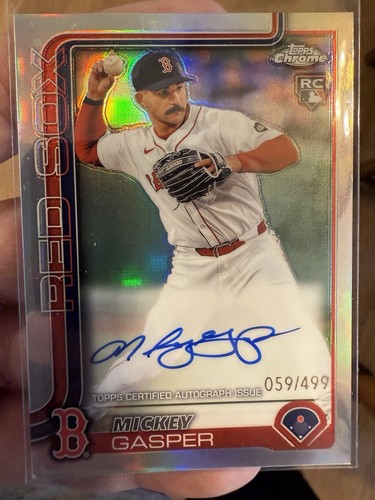 MICKEY GASPER RC 2025 TOPPS CHROME AUTOGRAPH /499 REFRACTOR ROOKIE AUTO