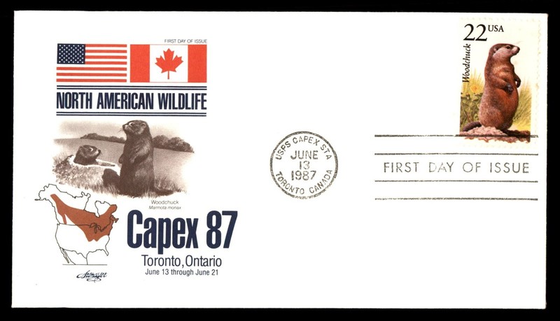 Mayfairstamps Canada FDC 1987 USA frank woodchuck artmaster First Day Cover cca_