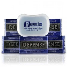Defense Soap OB06 Original Bar Soap 6 Pack + Soap Dish