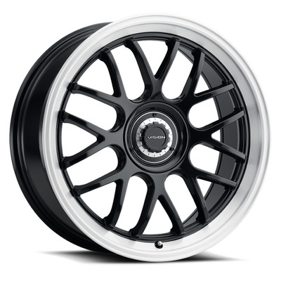 20'' Vision 478 Alpine Gloss Black Brushed Lip 20x8.5 Wheel 5x4.25 (5x108) 35mm R