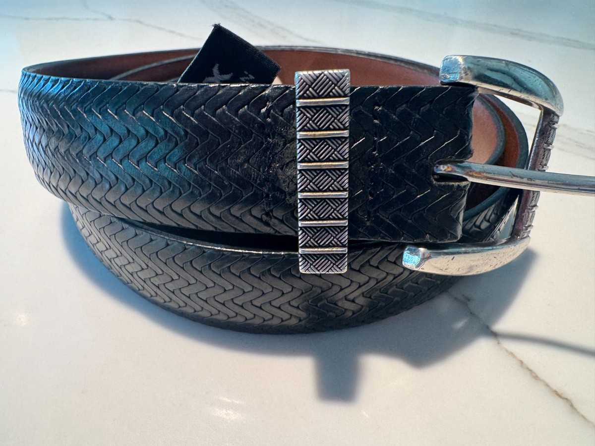 braided leather belt made in usa