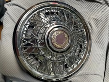 Vintage Chieftain Wire Wheel Covers 8-72216 16 Inch Chrome 64 Spoke W Lock