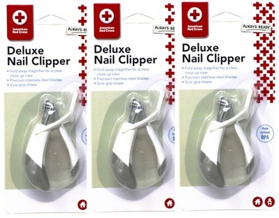 The First Years American Red Cross Baby Nail Clippers with Magnifier - 3 Pack