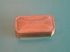 BOITE A TIMBRES EN LAITON CUIVRE ART DECO TAMPON N°38
