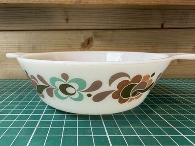 Kleine Vintage 70er Jahre JAJ Pyrex Carnaby Tempo runde Deckel Ofengeschirr Schale 