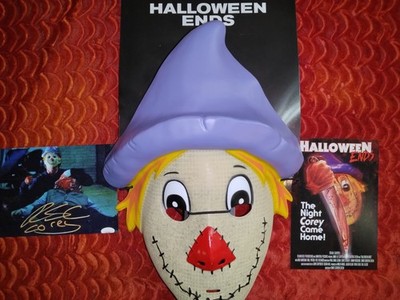 RARE HALLOWEEN ENDS COREY SCARECROW MASK - MICHAEL MYERS COLLECTIBLE DISPLAY