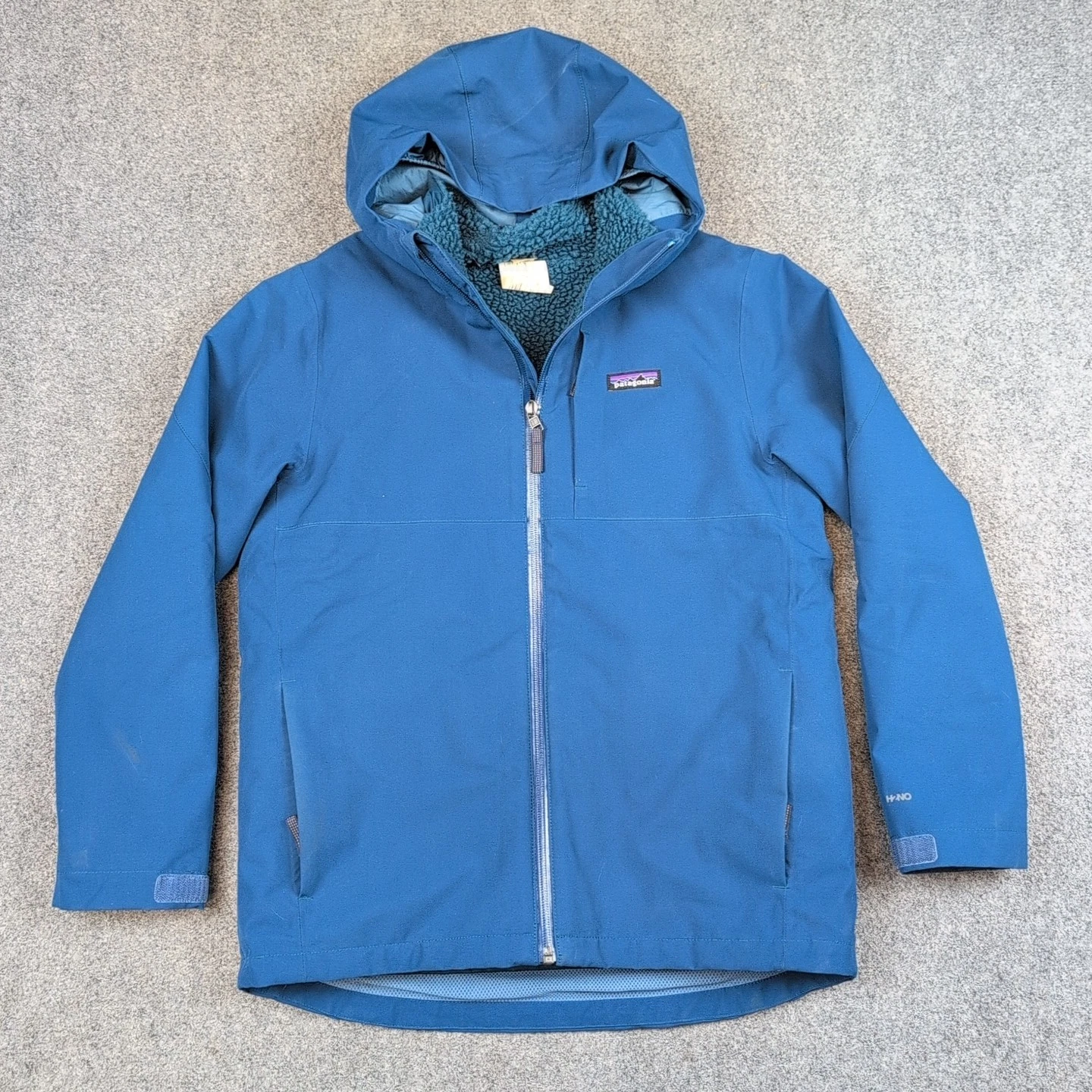 Patagonia Kids 4-in-1 Everyday Jacket Large 12 Teal Full Zip Hooded With Liner