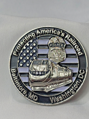 #ad Mid Atlantic Amtrak Police Challenge Coin Baltimore MD Washington DC $59.95