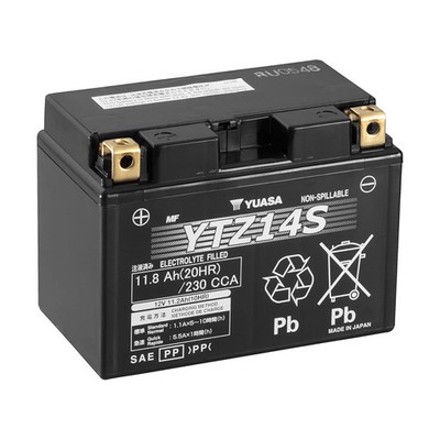 Yuasa YTZ14S (WC) 12V Factory Activated High Performance MF VRLA Battery 