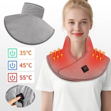 Heating Pad for Neck Shoulders Pain Relief Rechargeable Heated Wrap Neck Warmer