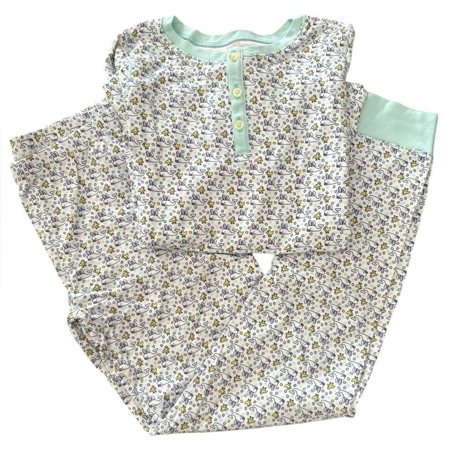 Conjunto de pijama de Pascua Vineyard Vines conejito ballena pima algodón juvenil talla 14 Foto 2 de 4