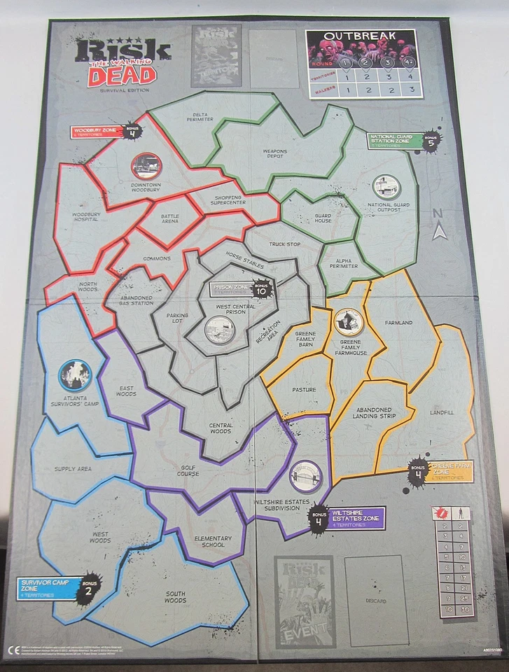 RISK The Walking Dead Survival Edition The Game Of Strategic Conquest Hasbro - Image 2 of 4