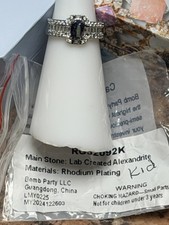 Bomb Party Rg32092K LC Alexandrite On Rhodium Kids Ring