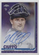 2019 Topps Chrome Rookie Purple Refractor 29/250 Nick Ciuffo Nicholas Auto eq1
