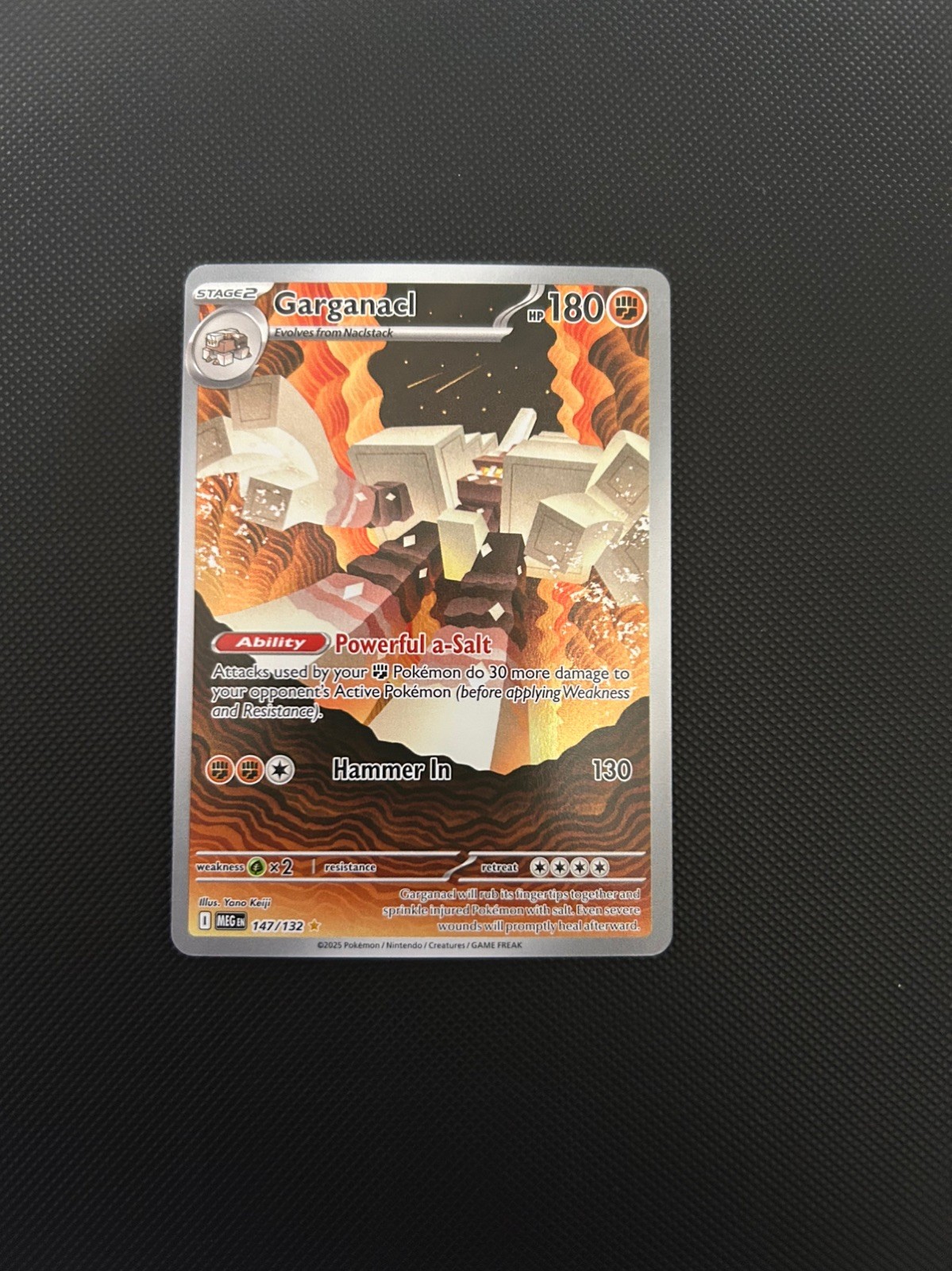 2025 Pokemon Mega Evolution Garganacl Illustration Rare #147/132