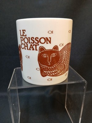 Taylor & NG 1979 Vintage LE POISSON CHAT Coffee Mug Brown