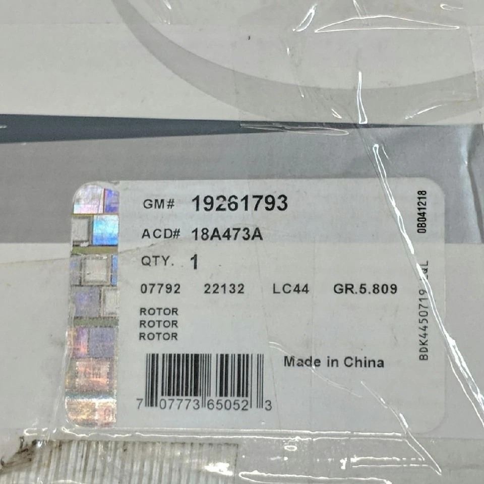 Rotor de freno delantero ventilado ACDelco 18A473A GM 19261793 para Toyota Camry 1992-2001 Foto 4 de 4