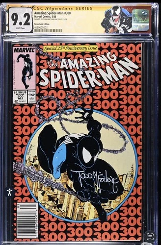 ASM Amazing Spider-Man #300 Venom CGC 9.2 SIGNED MCFARLANE White Pages Newsstand