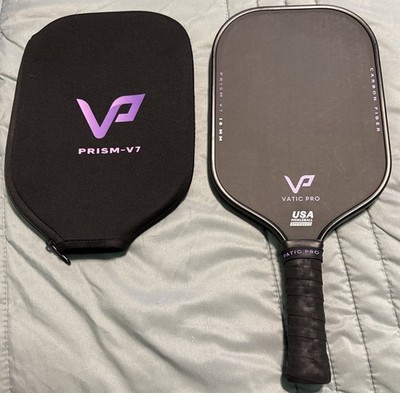 Vatic Pro Prism V7 16mm Pickleball Paddle Carbon Fiber Cover Black