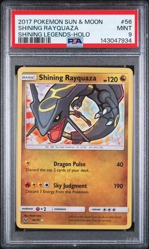Pokemon Shining Rayquaza Holo 2017 Shining Legends 56/73 PSA 9