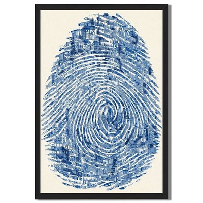 City Fingerprint Wall Art Canvas Oil Paintings Reproduction