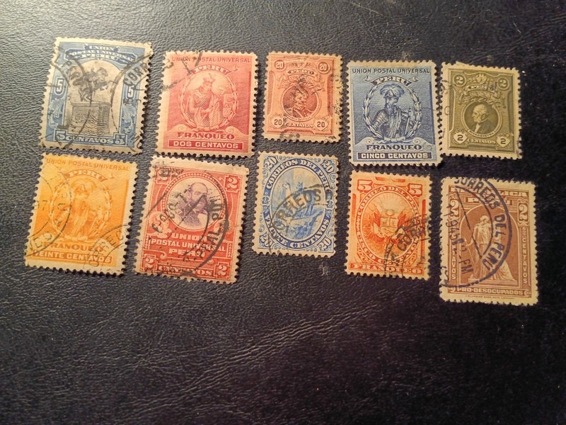 10 ASSORTED STAMPS FROM PERU