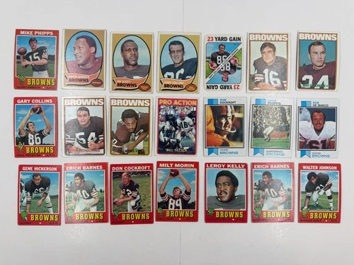 1970-1973 Cleveland Browns 21 Card Lot Bill Nelson Gary Collins Mike Phipps