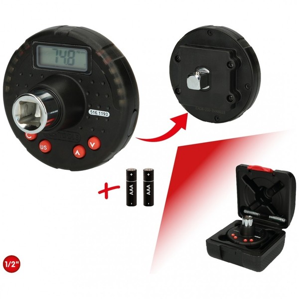 "Ks Tools 1/2\" Digitaler Drehmomentadapter Mit Winkelmesser, 40-200 Nm"-image