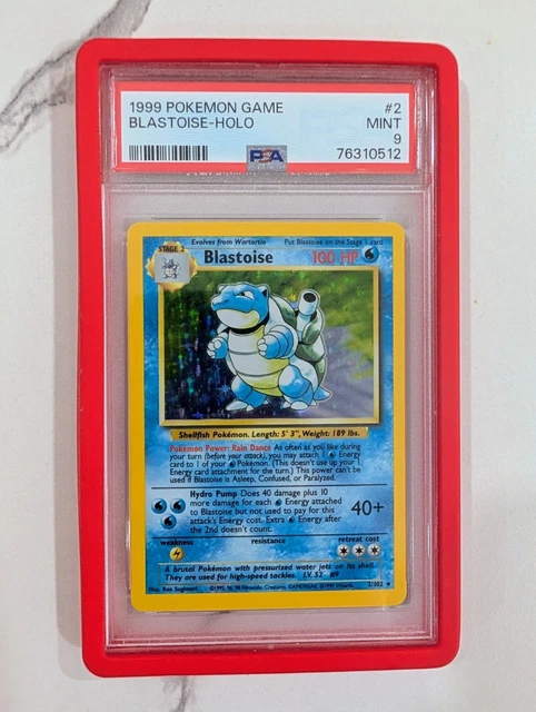 Pokemon Blastoise Base Set Unlimited Holo #2 PSA 9 Mint