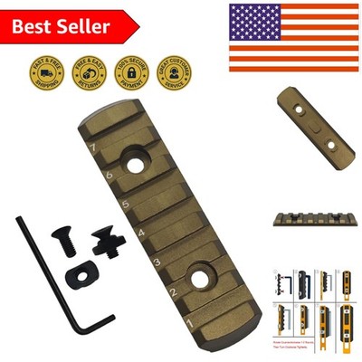 Low-Profile Aluminum Picatinny Rail Section with 7 Slots - 0.27in Height