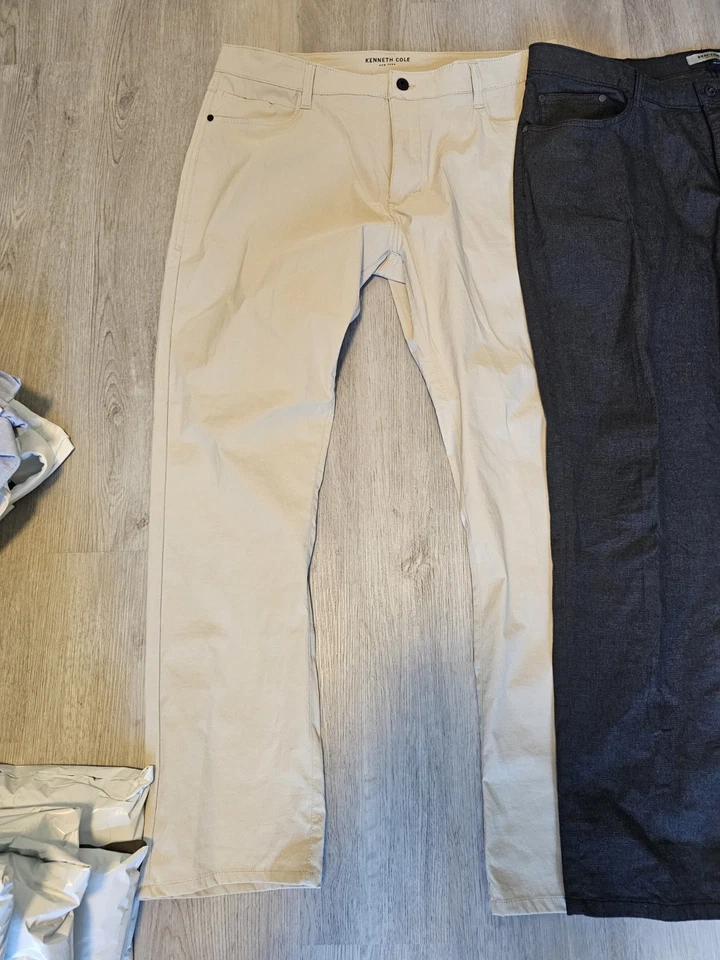Kenneth Cole Reaction Men’s Dress Pants Lot Of 2 Size 36x30/38/30 - Image 2 of 4