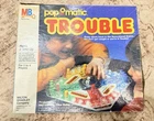 Vintage Trouble Pop O Matic Board Game 1986 Edition MB Milton Bradley Complete