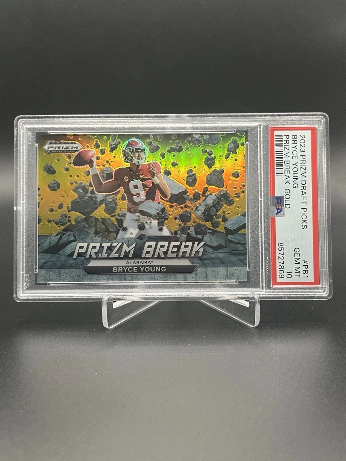 Bryce Young Panini Prizm Draft Picks Prizm Break #PB1 Gold