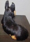 Miniature Wood and Fur Toy German Shepard Wolf Dog Tan Brown Black — photo 3
