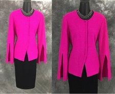 BEAUTIFUL St John knit jacket pink suit blazer size 4