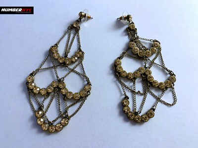 Fancy Loop Brass Bronze Link Theater Earring Cosplay Women Ear Dangle Jewerly