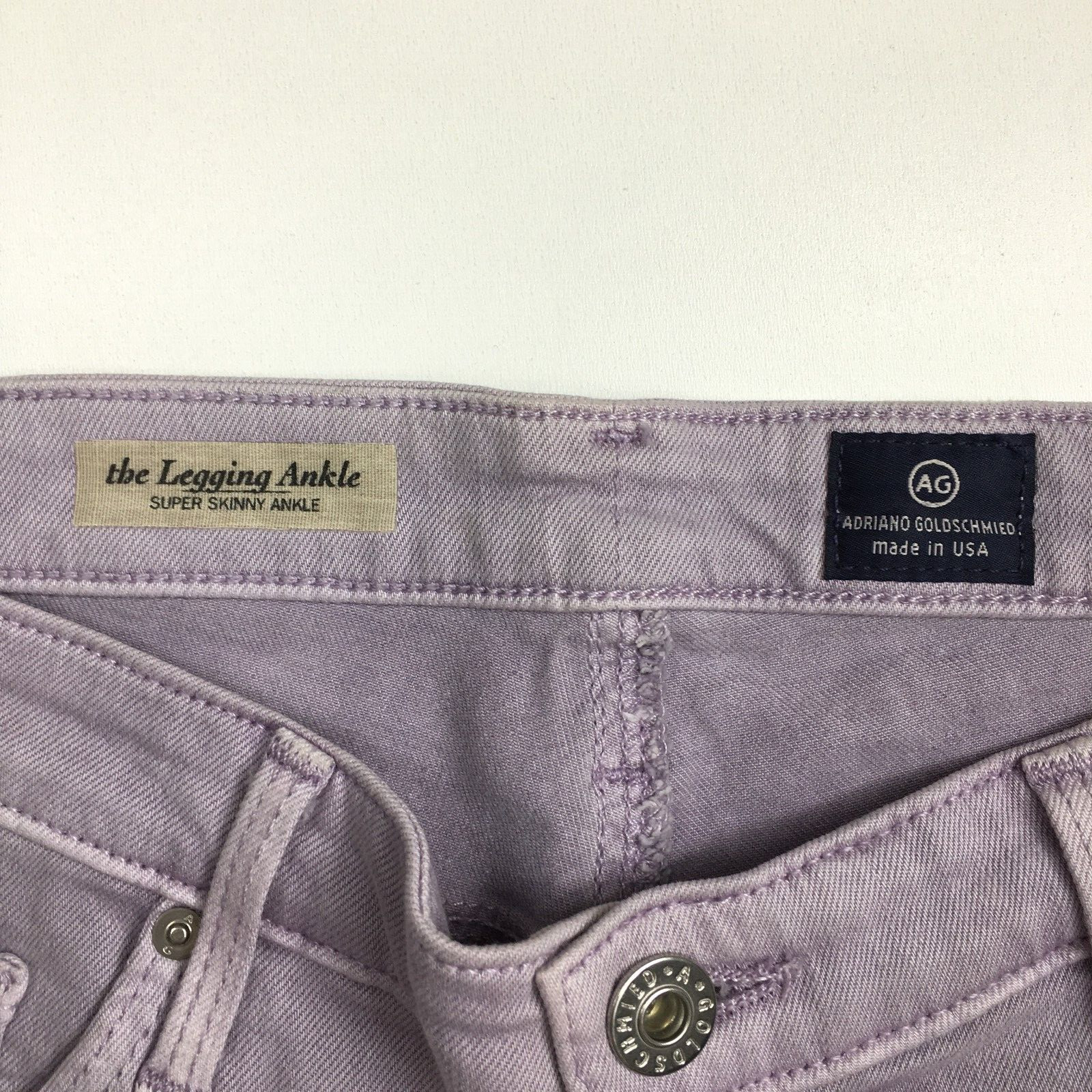 AG ADRIANO GOLDSCHMIED Womens sz 30R Purple The Legging Super Skinny Ankle Jeans thumbnail 2