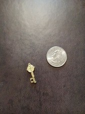 St Saint Benedict Key Medal pendant Gold Colored charm for Rosary bracelet