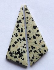 44.70 Cts Natural Dalmation Jasper 48.7mm X 16m each Cabochon Loose Match Pair