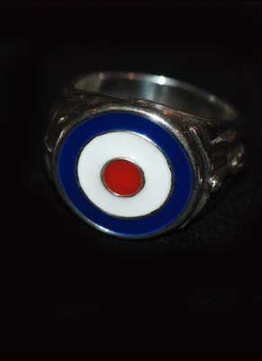 Porcelain painted MOD target ring | eBay 