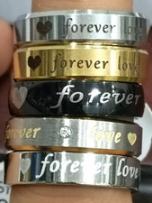 30pcs Forever Love Wedding Engagement Stainless Steel Ring Couples rings Band